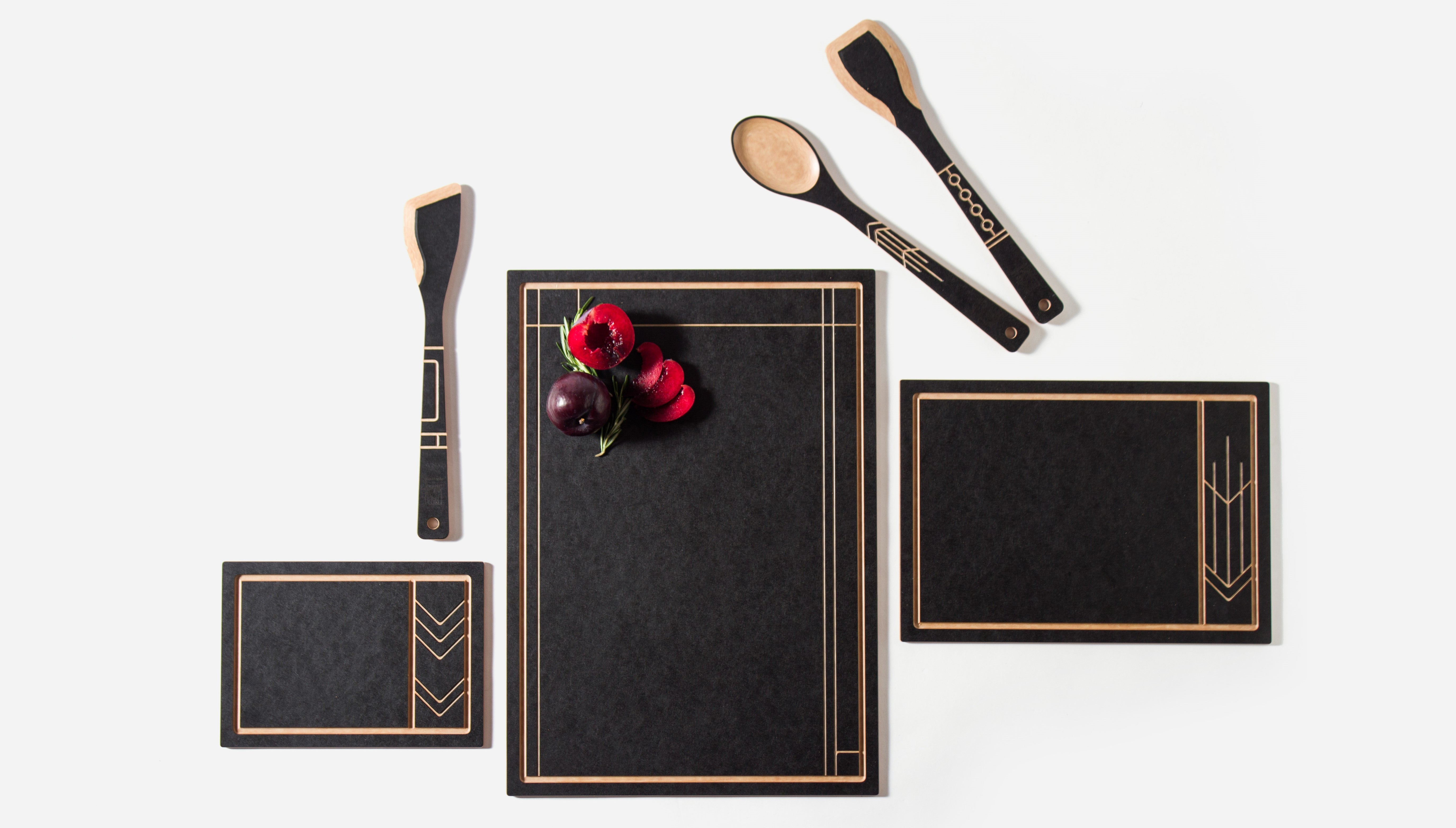 Epicurean Frank Lloyd Wright Paddle (Slate & Natural) | Epicurean