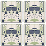 Robie Line Square Coaster Set, Set of 4