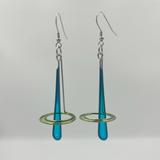 Christopher Royal Blue & Green Drops Earrings