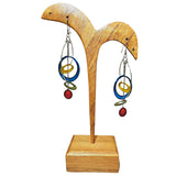 Christopher Royal Circles Yellow Red Blue Earrings