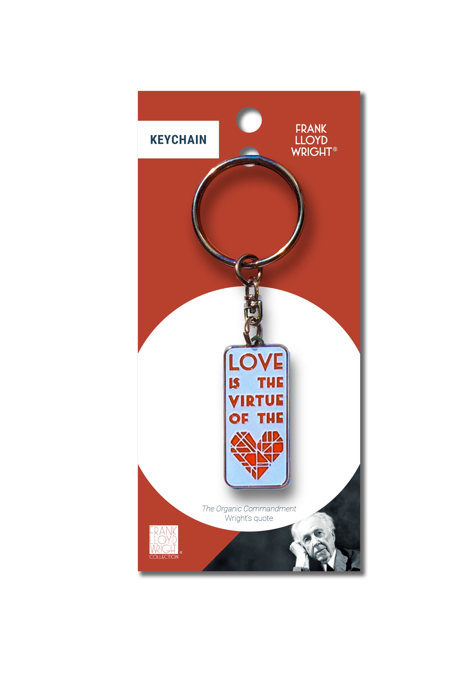Keychain with design on packaging