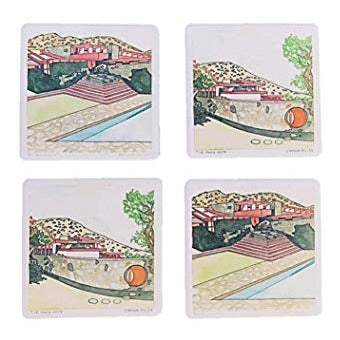 Taliesin West Carson Bilger Coasters, tops of four in set