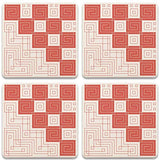 Taliesin West Whirling Arrow Coasters, tops of four in set