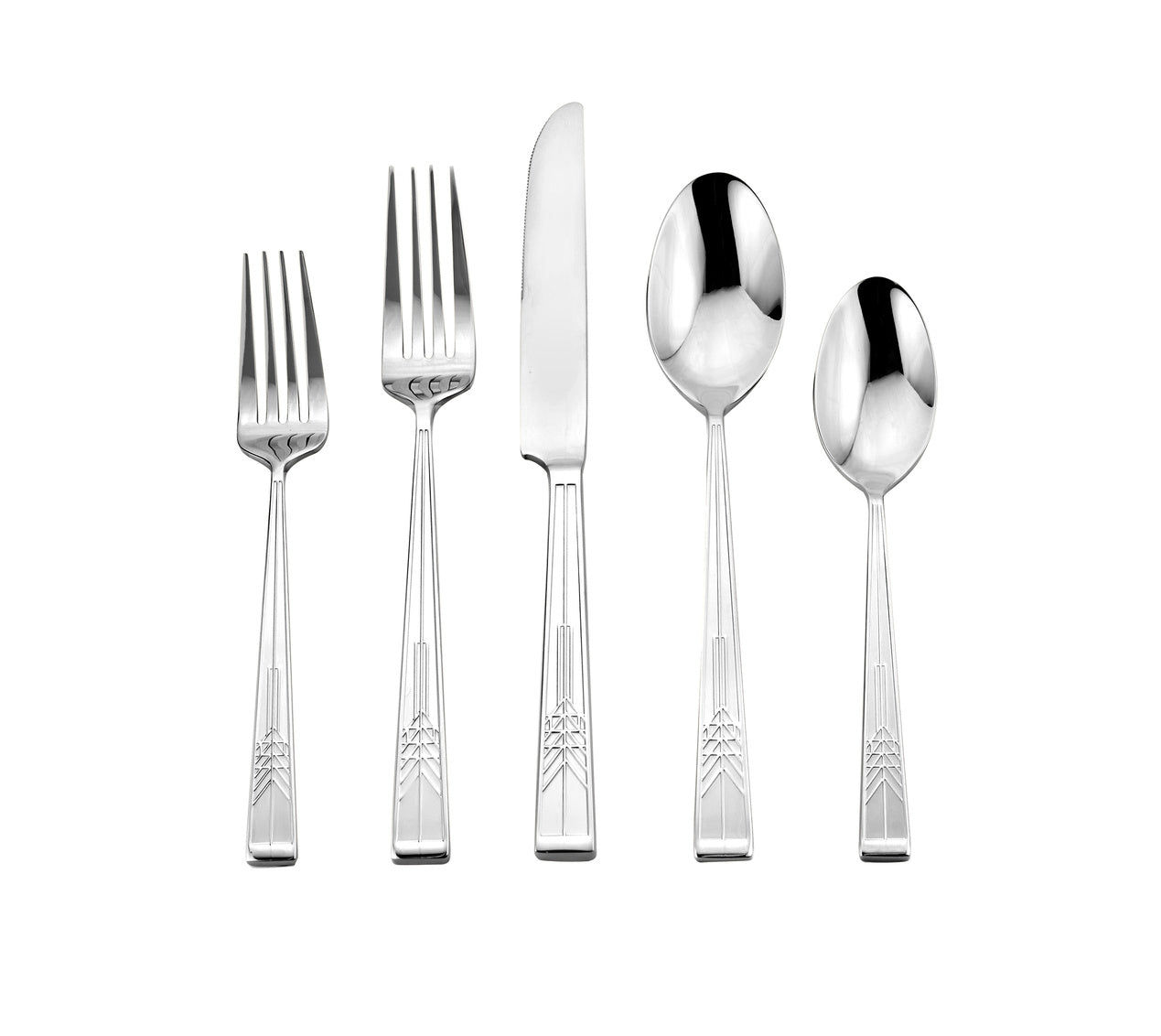 Bark Wood Flatware, Set Of 5 - Ecru– At Home Designs of Delaware