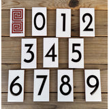 Taliesin West House Number 3" x 6" Tiles - White