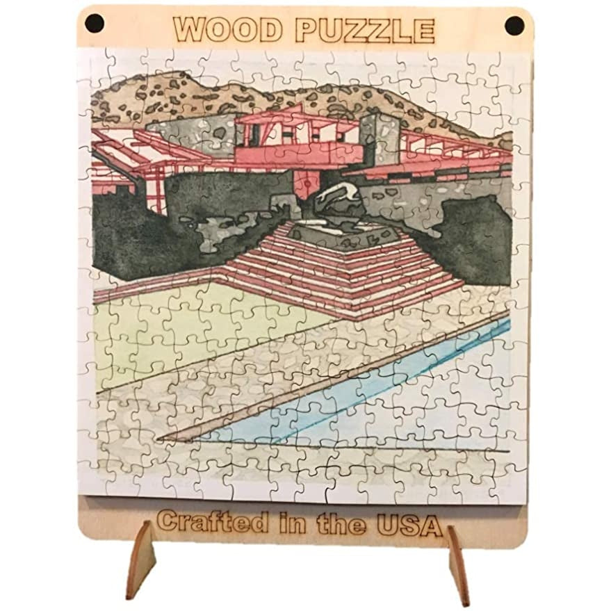 Taliesin West Wood Puzzle, completed puzzle.