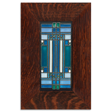 Oak Park Skylight Turquoise Tile, Framed.