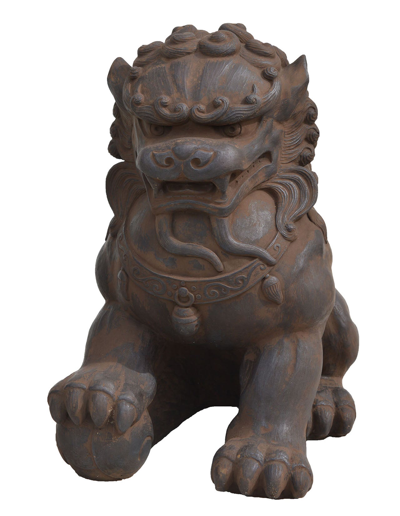 Fu Dog Male, Dark Walnut.