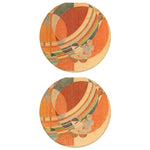 March Balloons Car Coasters, tops of two in set