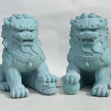 Fu Dog Pair, Copper Patina.