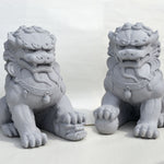 Fu Dog Pair, Antique Gray.