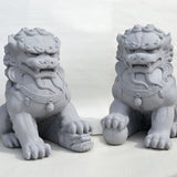 Fu Dog Pair, Antique Gray.