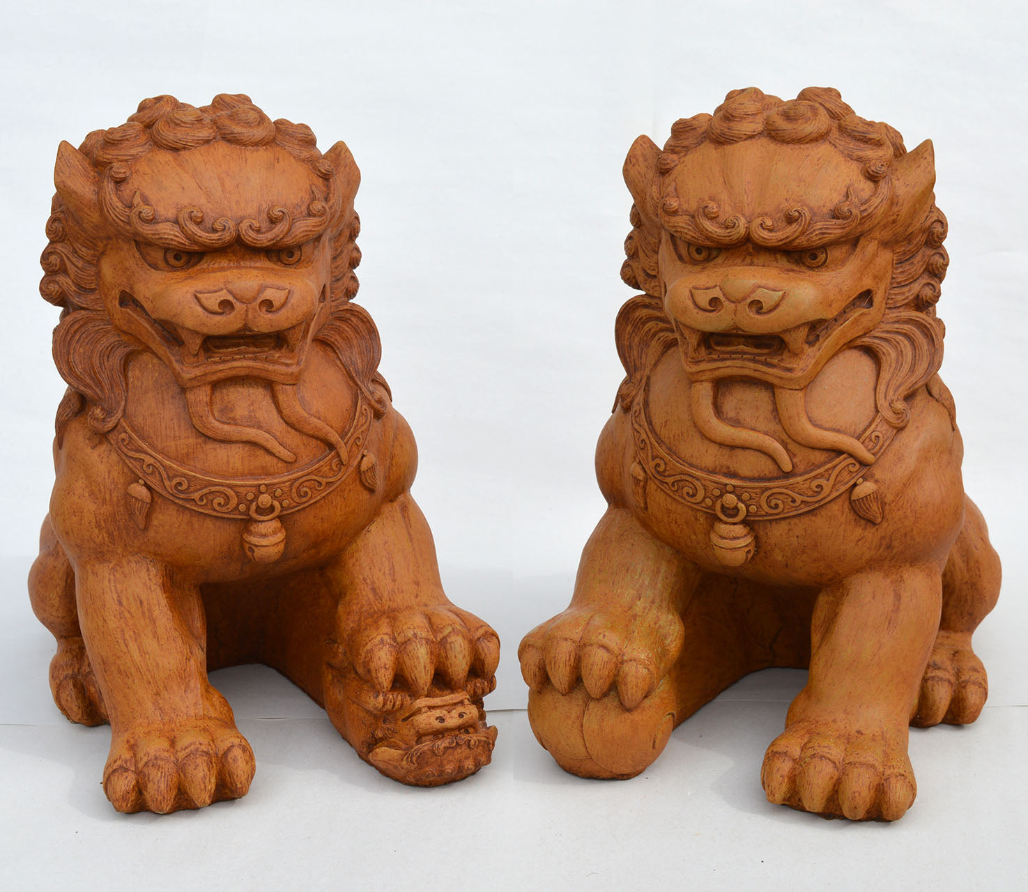 Fu Dog Pair, Terracotta.