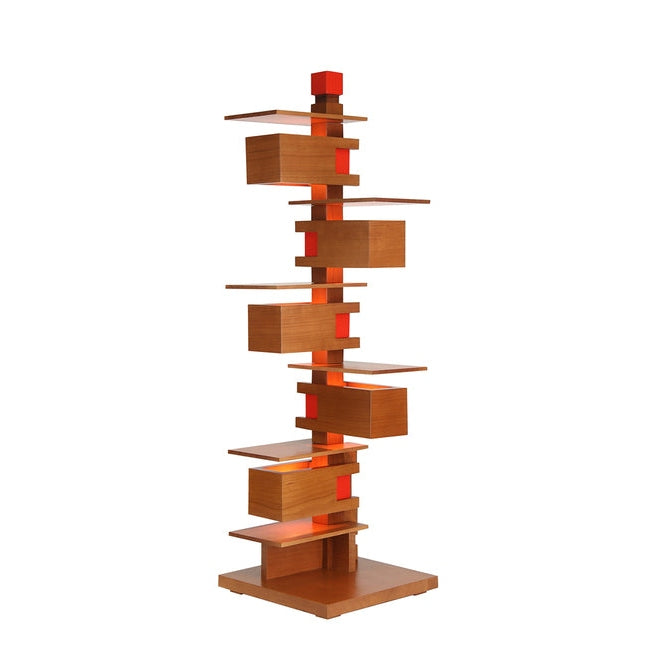 Taliesin 3 Table Lamp, cherry stain