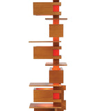 Taliesin 3 Table Lamp, side view, cherry stain