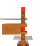 Taliesin 3 Table Lamp, close up of top, cherry stain
