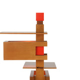 Taliesin 3 Table Lamp, close up of top, cherry stain