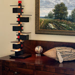 Taliesin 3 Lamp, walnut stain, in home setting