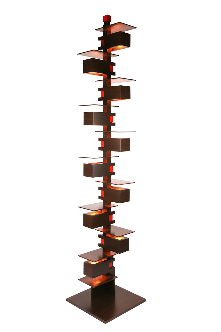 Taliesin Floor Lamp, walnut stain