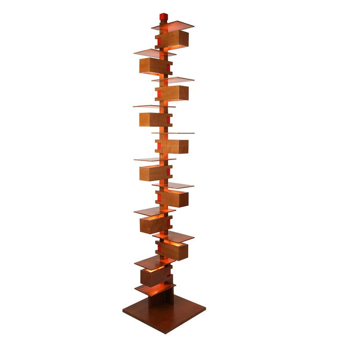 Taliesin Floor Lamp, cherry stain