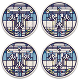 Waterlilies Coasters, tops of four in set