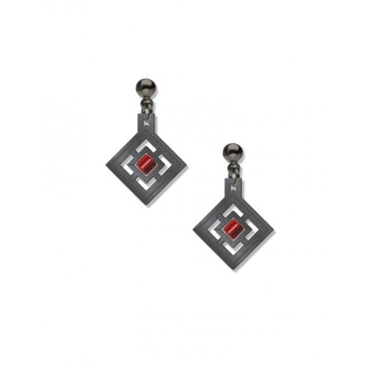 Zimmerman House Earrings with red beads