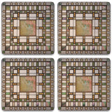 Darwin D. Martin Pier Laylight Coasters, Set of 4