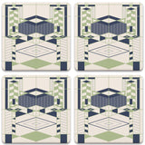 Robie Line Square Coaster Set, Set of 4