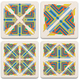 Oya Pier Carving Coaster Set, Set of 4