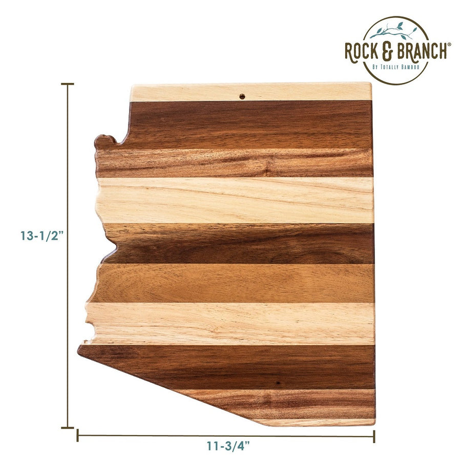 Rock & Branch® Shiplap Series Arizona State Shaped Wood Serving and Cutting Board