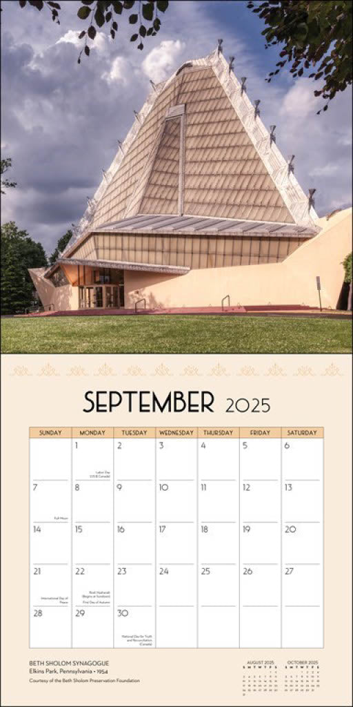 Frank Lloyd Wright Architecture 2025 Wall Calendar