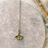 Ginko Brass Necklace