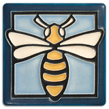 Light Blue Bee 4" x 4" Tile