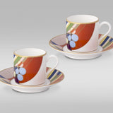 March Balloons Espresso and Saucer, Set of 2