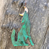 Coyote Copper Ornament