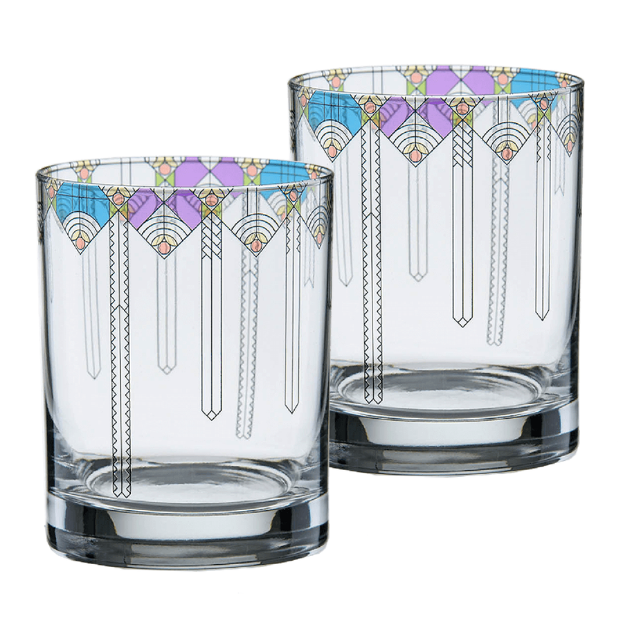 April Showers Double Old Fashioned Glass- Set of 2