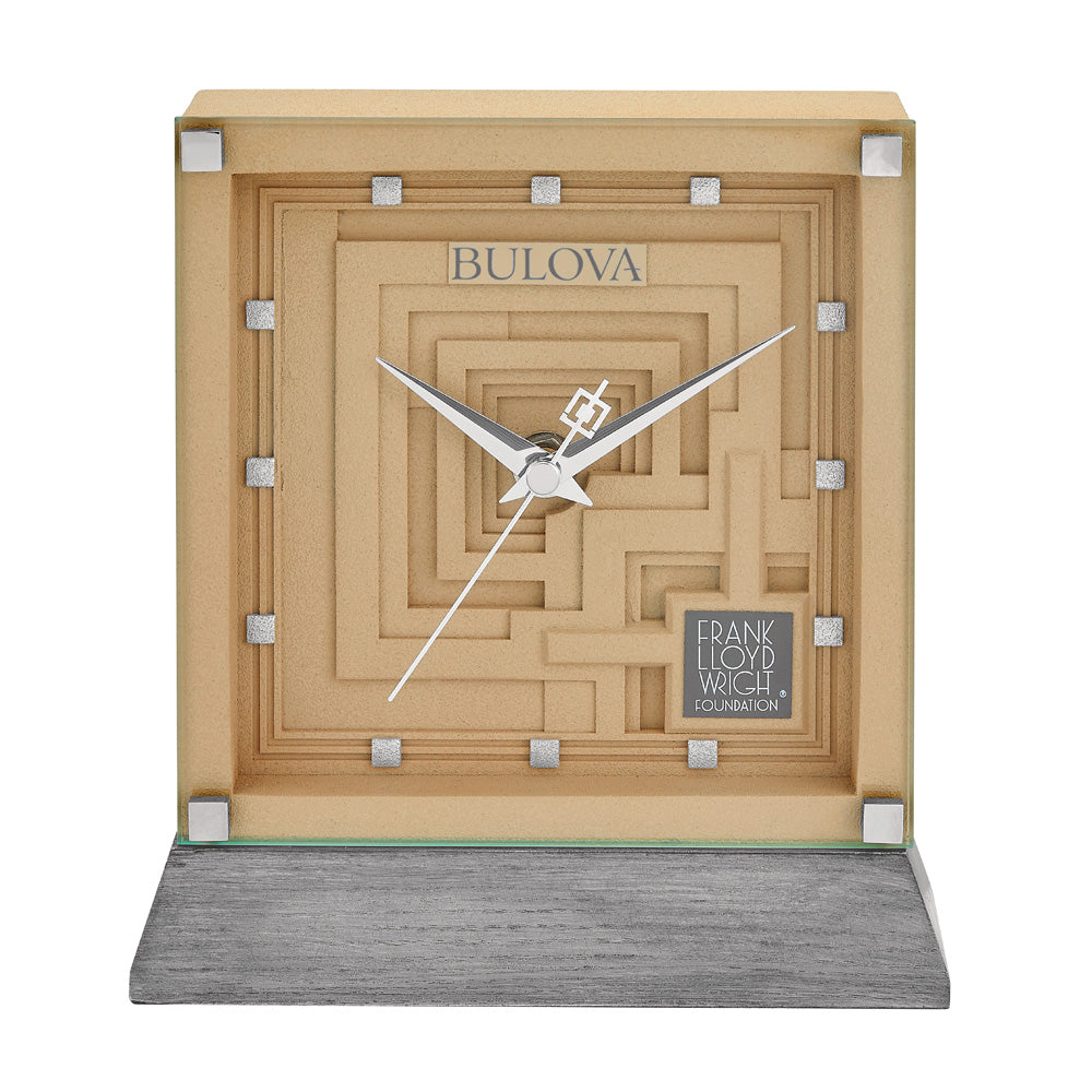 Bulova Frank Lloyd Wright - Reloj de acero inoxidable plateado de Bulova Frank Lloyd Wright - Reloj de acero inoxidable plateado de