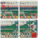 Hillside Curtain Coasters - Set of 4