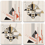 Masselink Geometric Coasters - Set of 4