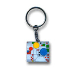 Keychain with abstract design on a white background