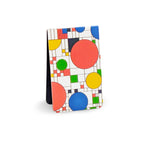 Colorful geometric patterned magnetic bookmark on a white background