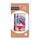 Magnetic bookmark packaging with geometric design on a white background
