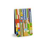 Colorful geometric patterned magnetic bookmark on a white background