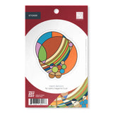 Colorful balloon-shaped sticker on a red packaging with 'Today is a Day' branding.