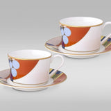 March Balloons Cup and Saucer, Set of 2