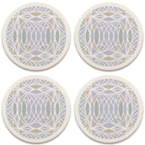 Blossom House Round Coasters, Set of 4