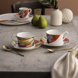 March Balloons Cup and Saucer, Set of 2