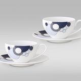 Imperial Cabaret Blue Cup and Saucer, Set of 2
