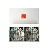 April Showers Set of 2 Medium Bowls - Blue/Purple