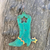 Cowboy Boot Copper Ornament